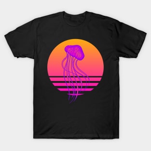 Retrowave Jellyfish Aesthetic T-Shirt